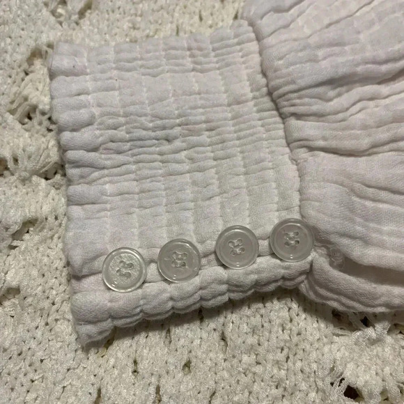 Anthropologie Greylin Cream and White Woven/Gauze Sweater- Size S - Picture 5 of 9